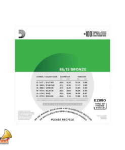 D'ADDARIO EZ890 85_15 BRONZE ACOUSTIC GUITAR STRINGS, SUPER LIGHT, 9-45